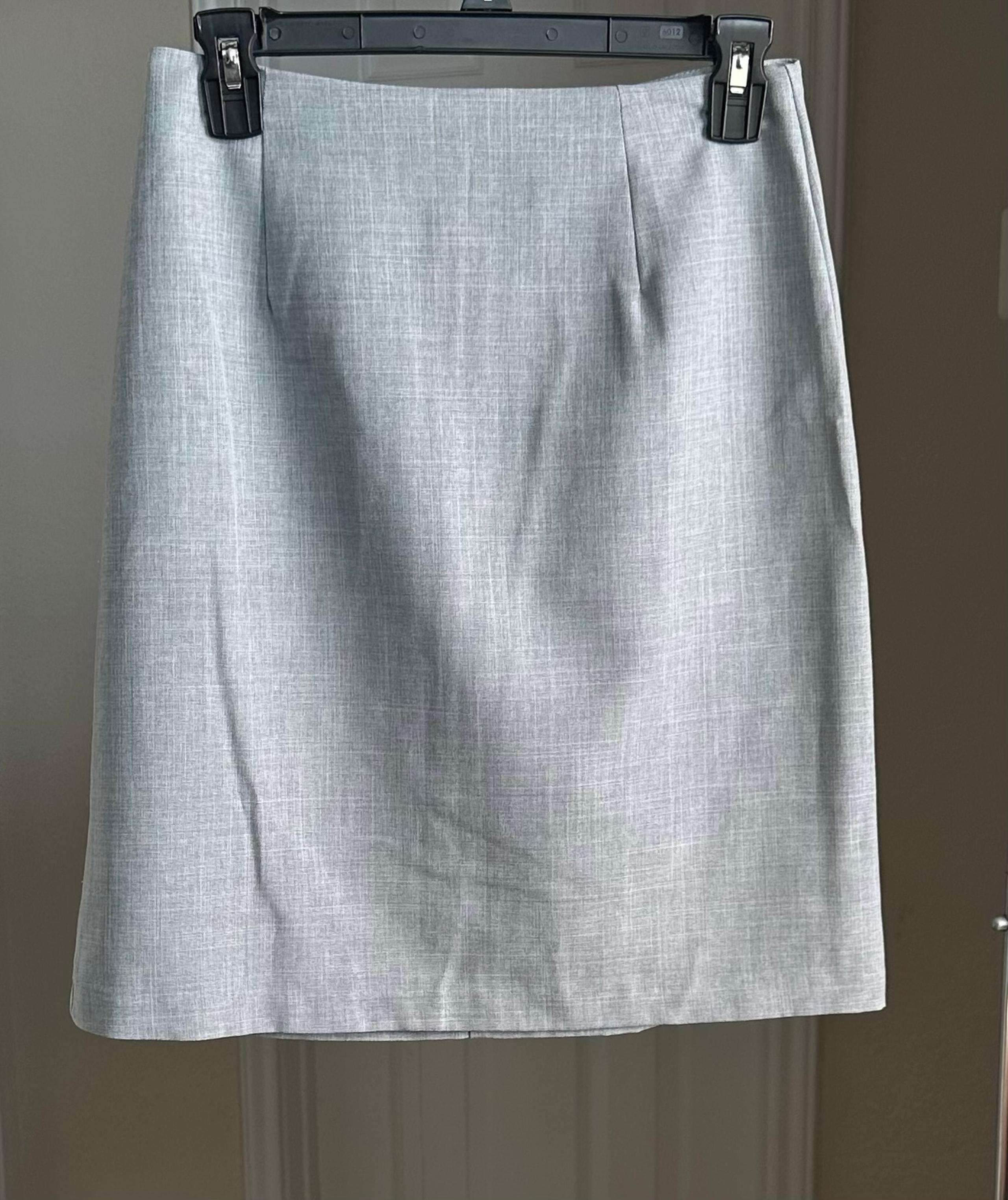 La Belle Gray Pencil Skirt Knee Length