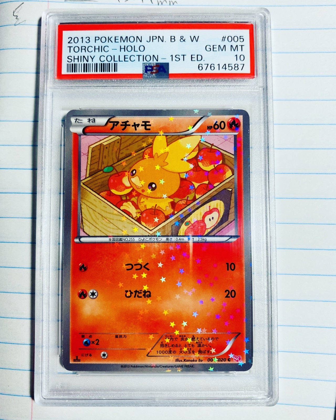 Pokemon PSA 10 Torchic 005/020 Shiny Collection Japanese 2013