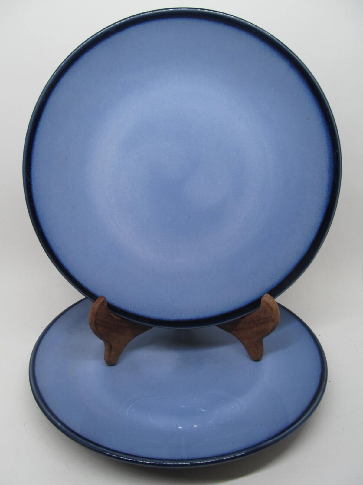 Sango Nova Blue 4934 Hard To Find Set Of 2 Blue 10 1/2 Dinner Plates GUC