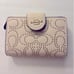 NWT COACH Medium Corner Zip Wallet With Signature Rivets CX404 IN CHALK