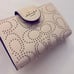 NWT COACH Medium Corner Zip Wallet With Signature Rivets CX404 IN CHALK