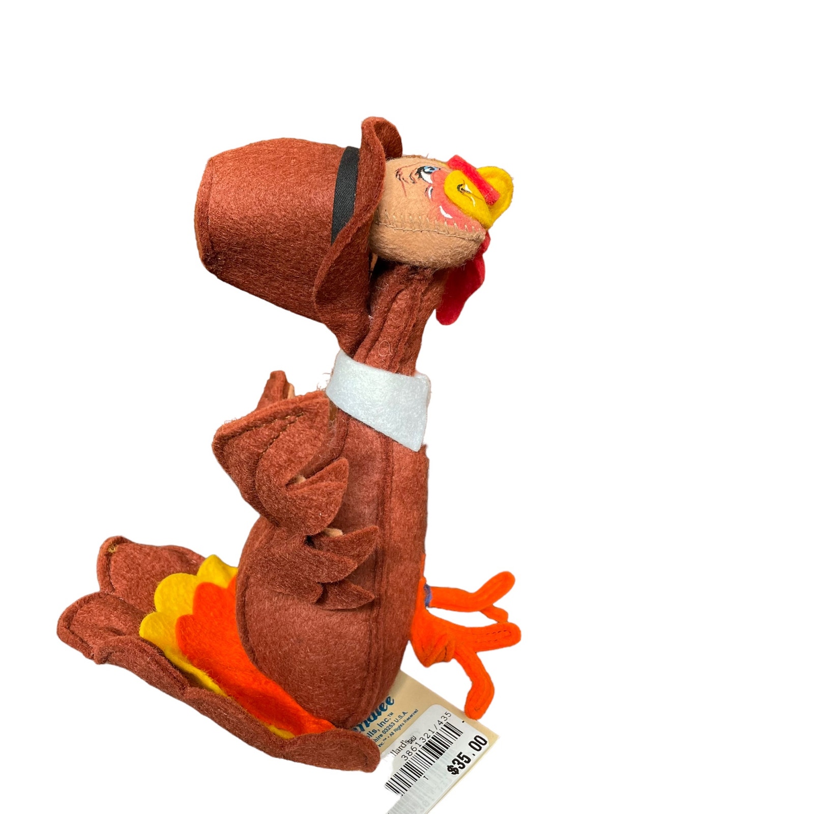 Annalee Turkey Thanksgiving Plush Tom Bird Holiday Decor Vtg 1993 TAGS Retired