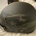 VCAN Cruiser Solid Flat Black Half Face Motorcycle Helmet with Drop-Down Sun Vis
