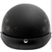VCAN Cruiser Solid Flat Black Half Face Motorcycle Helmet with Drop-Down Sun Vis