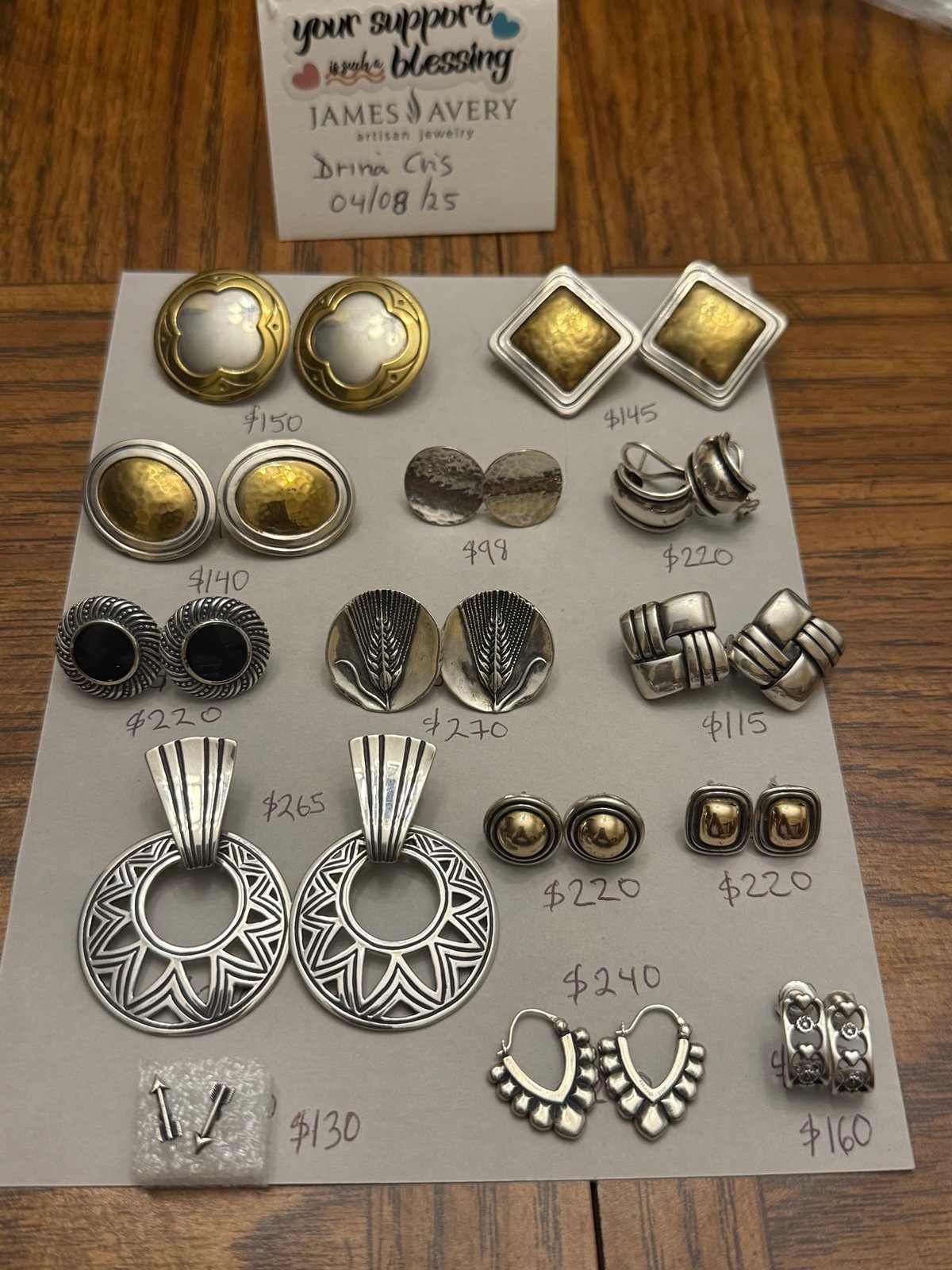 James Avery earrings