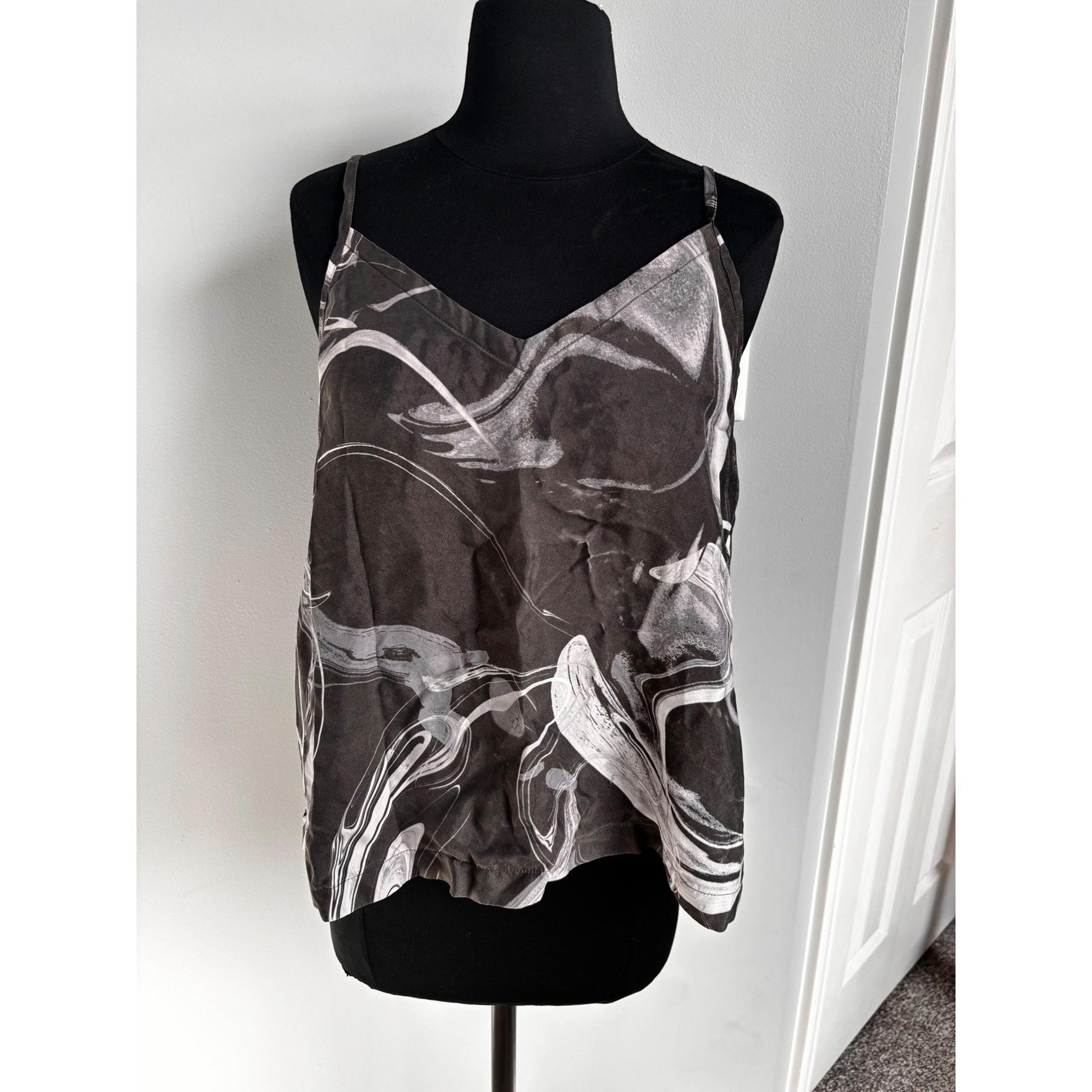 Athleta Calm Cool Cami Top Marble Print Sleeveless Tank Top Women's Size M