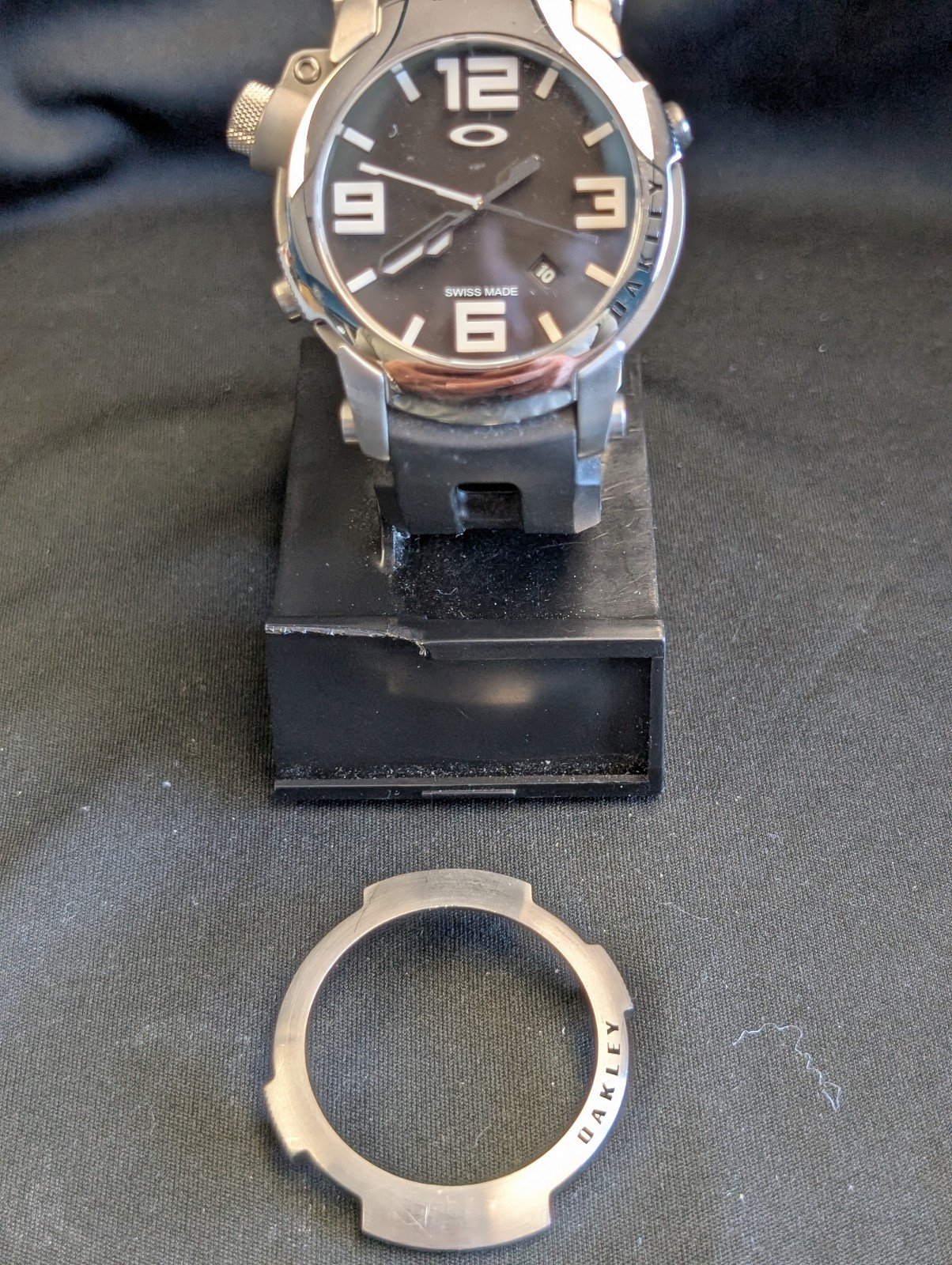 Oakley Kill Switch Silver w/Black Dial Watch