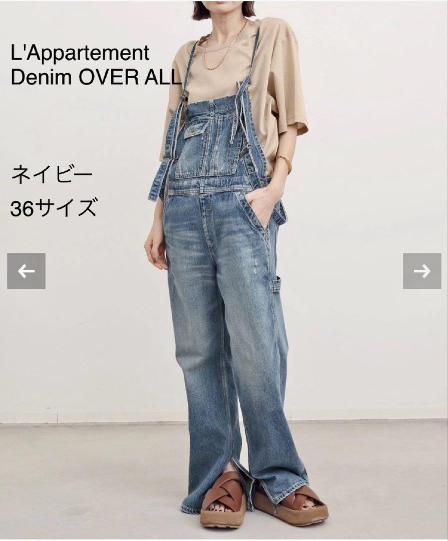 割引発見 Denim L'Appartement OVER Size 36 Navy ALL サロペット・オーバーオール・オールインワン