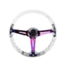 Universal 6-Hole 350mm Deep Dish Clear Crystal Bubble Neo Spoke Steering Wheel