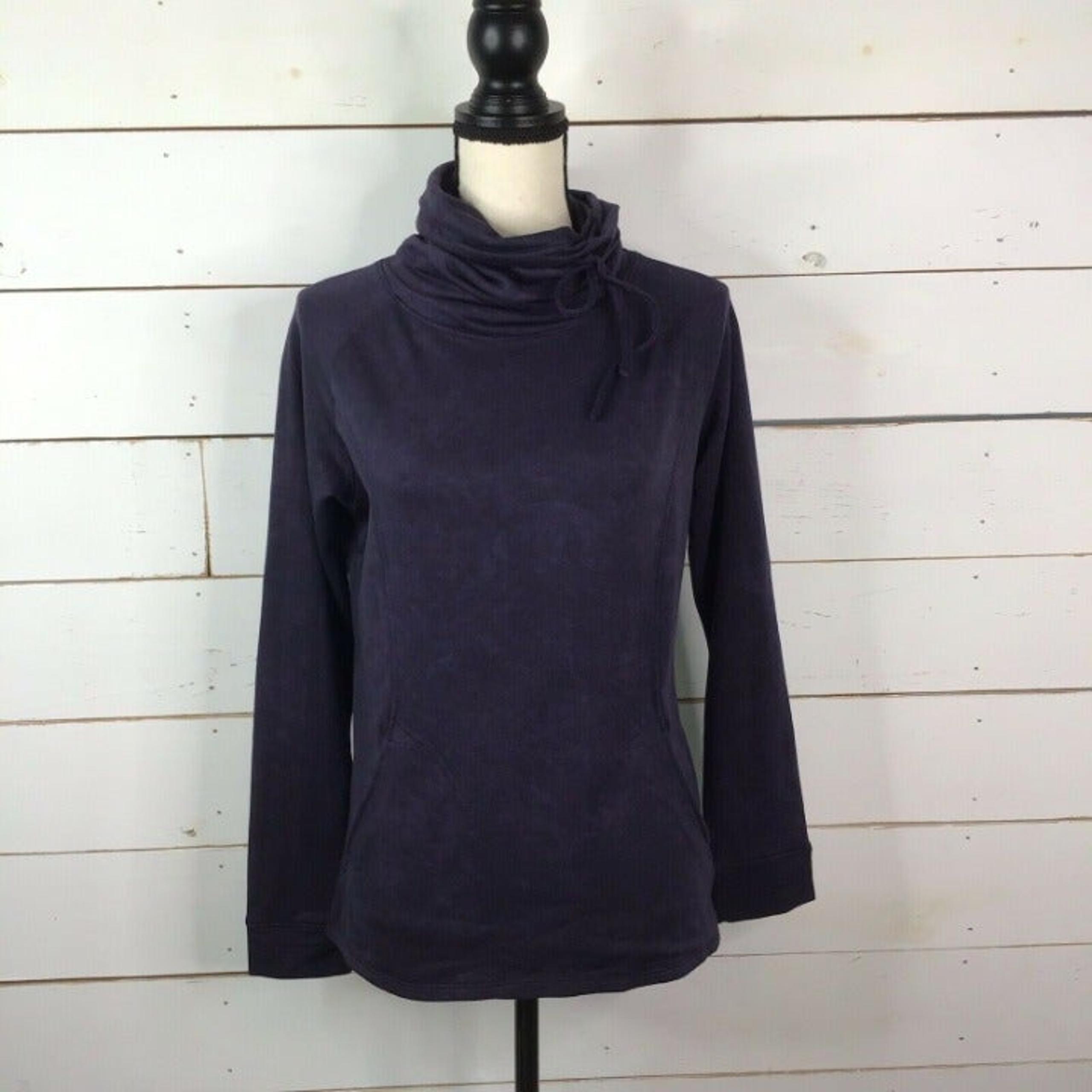 New 32 Degrees Funnel Neck Top Long Sleeve Shirt Twilight Purple Women's Small