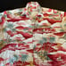 Vintage Pierre Cardin Hawaiian Shirt Size L Palm Trees Red