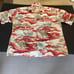Vintage Pierre Cardin Hawaiian Shirt Size L Palm Trees Red