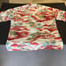 Vintage Pierre Cardin Hawaiian Shirt Size L Palm Trees Red