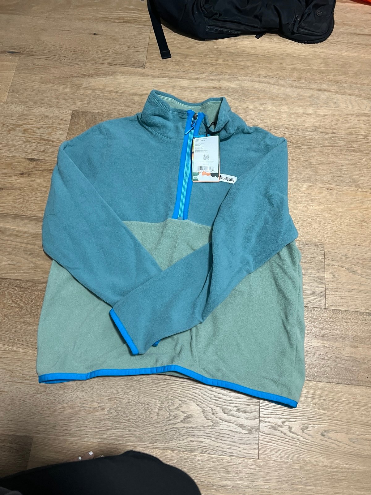 Cotopaxi Amato fleece pullover women’s XL Bluegrass and silver leaf jacket