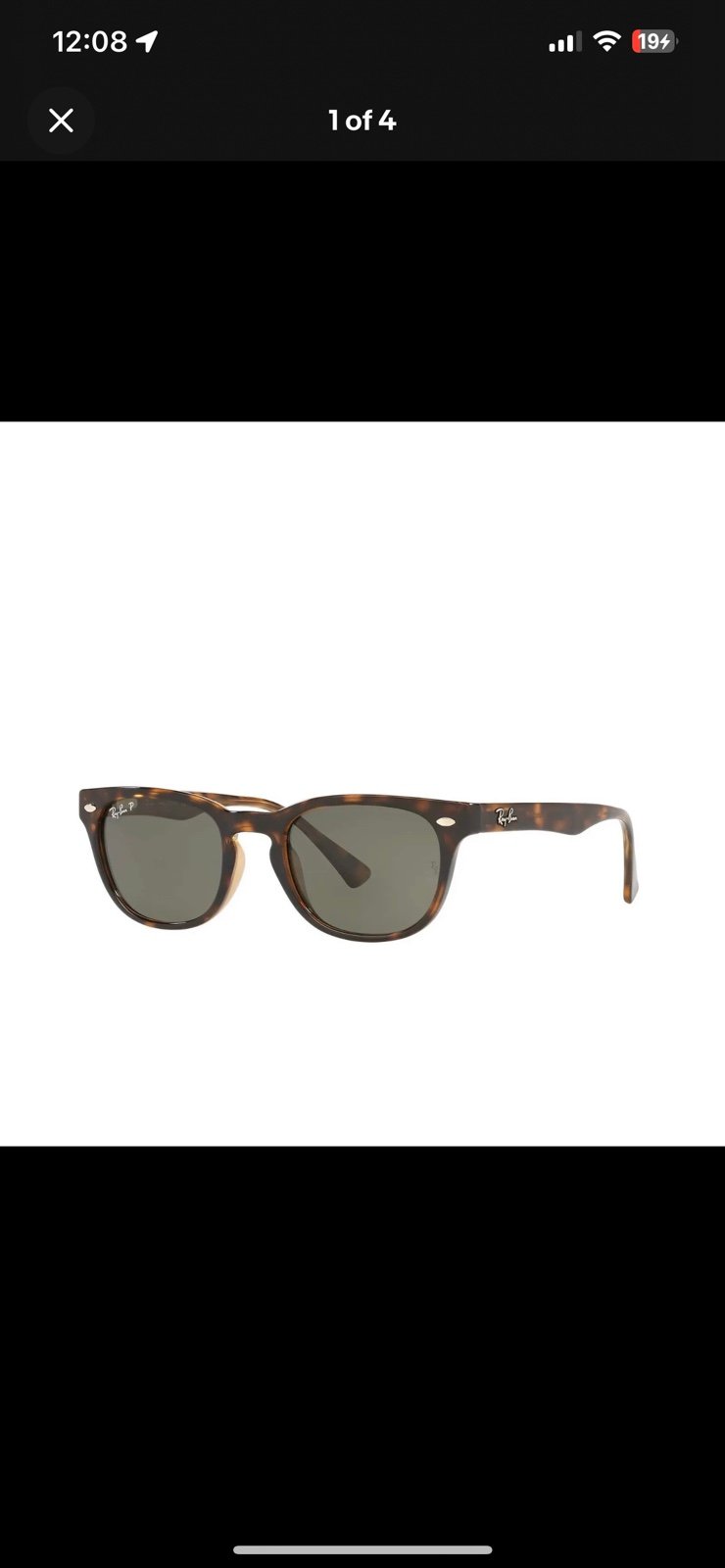 Ray-Ban RB4140 710/58 49-20-145 3P Light Havana Roundish Tortoise Sunglasses New