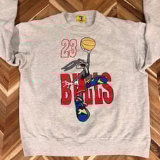 RARE Vintage Bulls Bugs Bunny Jordan Crewneck Made In USA