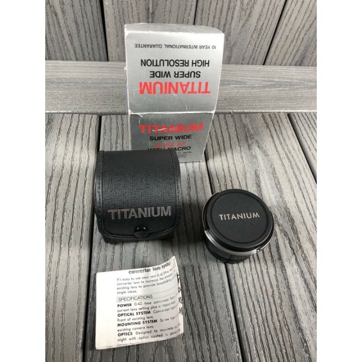 TITANIUM SUPER WIDE ANGLE HIGH RESOLUTION LENS O.42X AF DAY NIGHT 1601T Japan