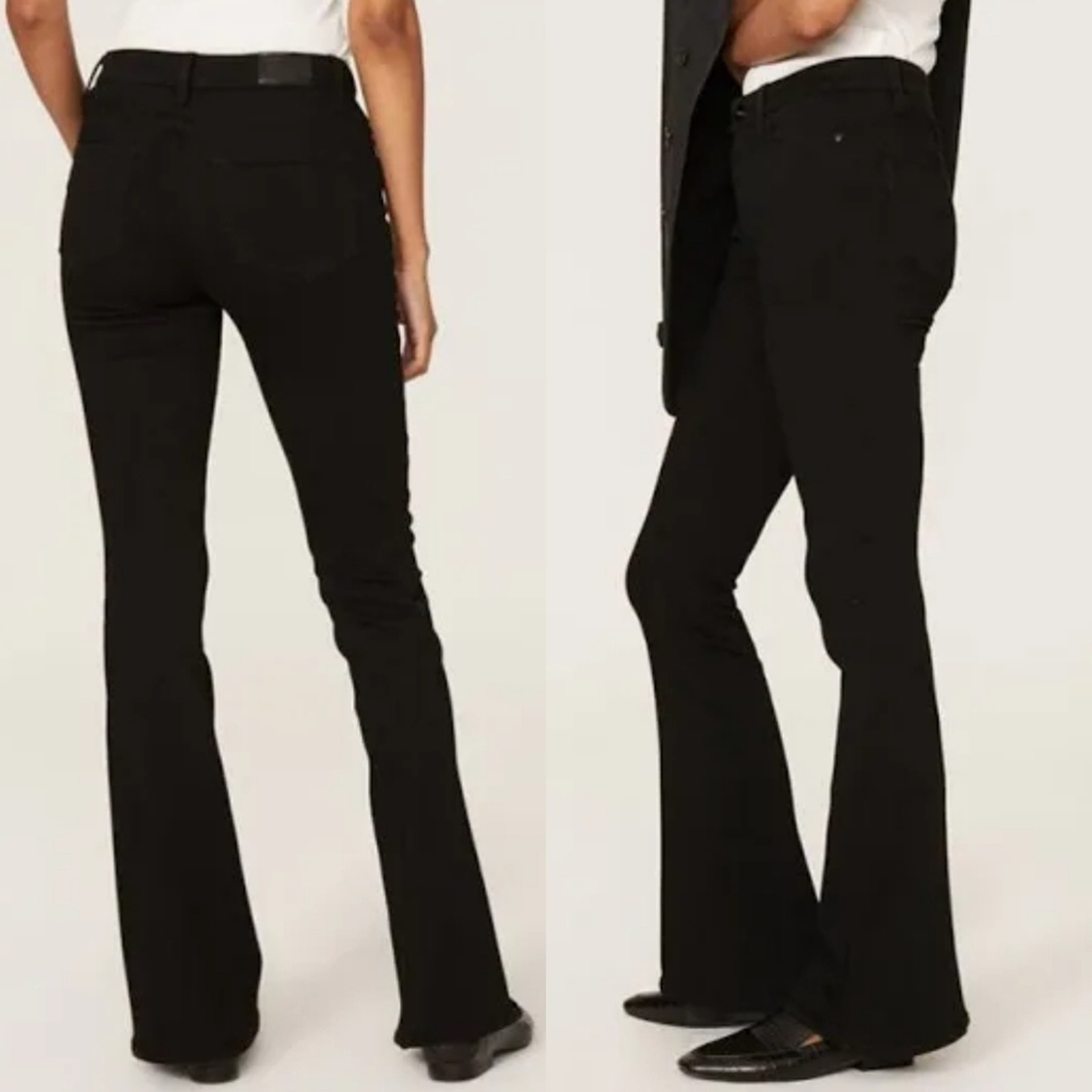 Anthropologie PAIGE High Rise Lou Lou Jeans 25 black velvet