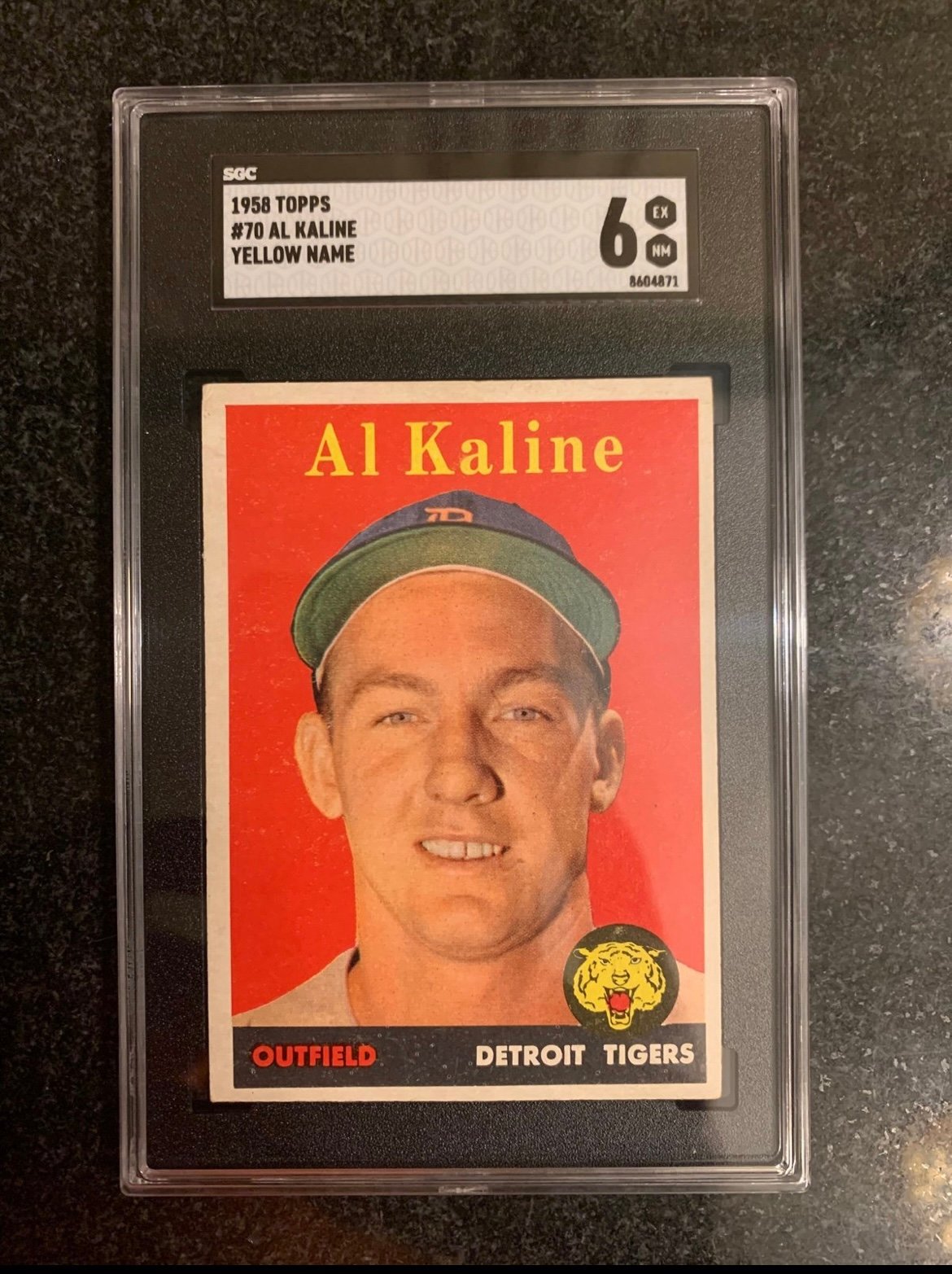 1958 Topps Al Kaline Yellow Name SGC 6