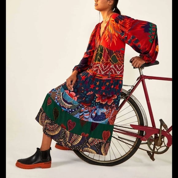 Farm Rio Mixed Prints Tunic Dress