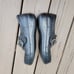 Alegria Khloe Black Leather Hook and Loop Buckle Detail Comfy Platform Clogs 41