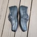 Alegria Khloe Black Leather Hook and Loop Buckle Detail Comfy Platform Clogs 41