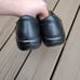 Alegria Khloe Black Leather Hook and Loop Buckle Detail Comfy Platform Clogs 41