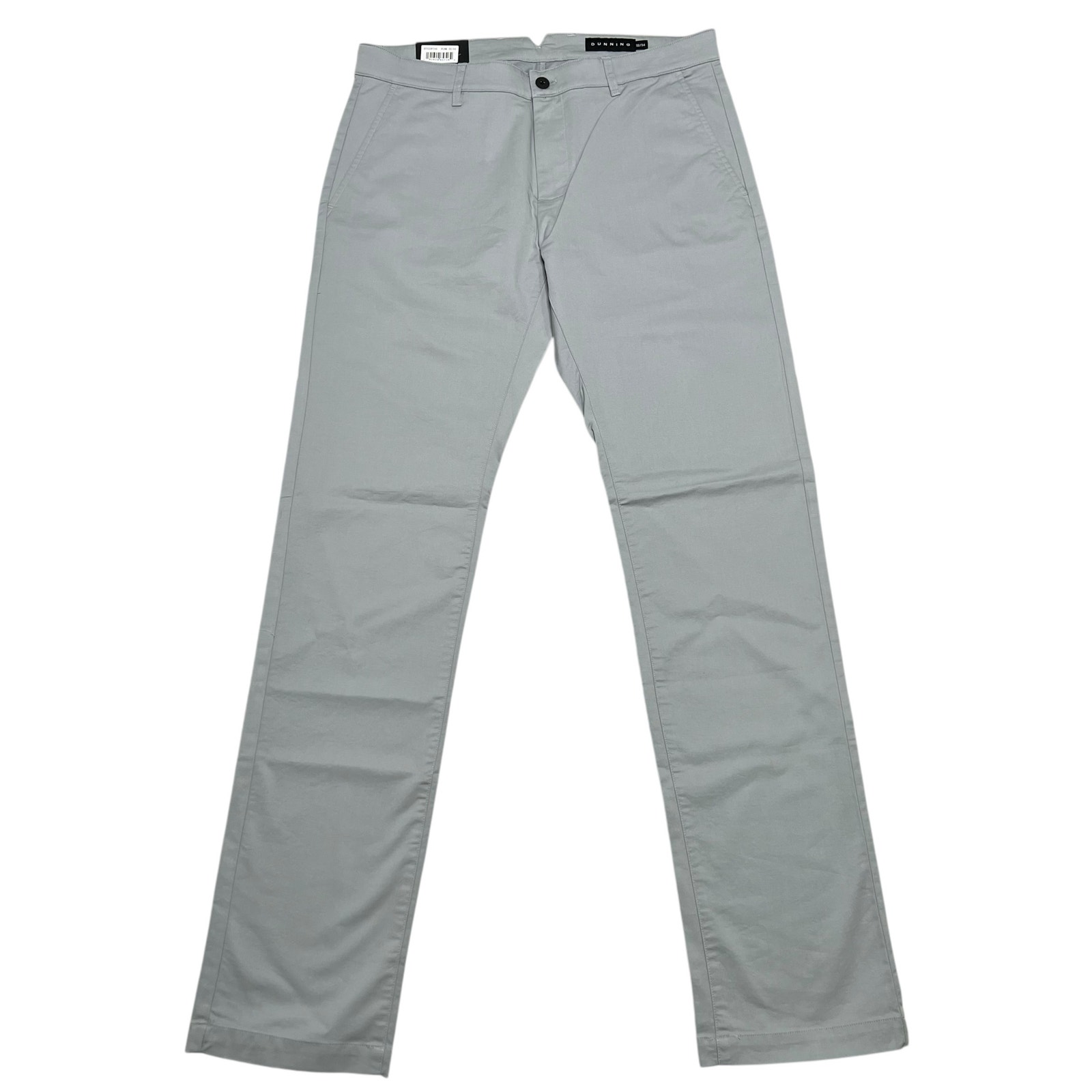 Dunning Men’s Flat Front Chino Pants in Light Gray (NWT) - size 32X34