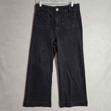 Pilcro Anthropologie Womens The Skipper Jeans Wide Leg Cropped Size 29