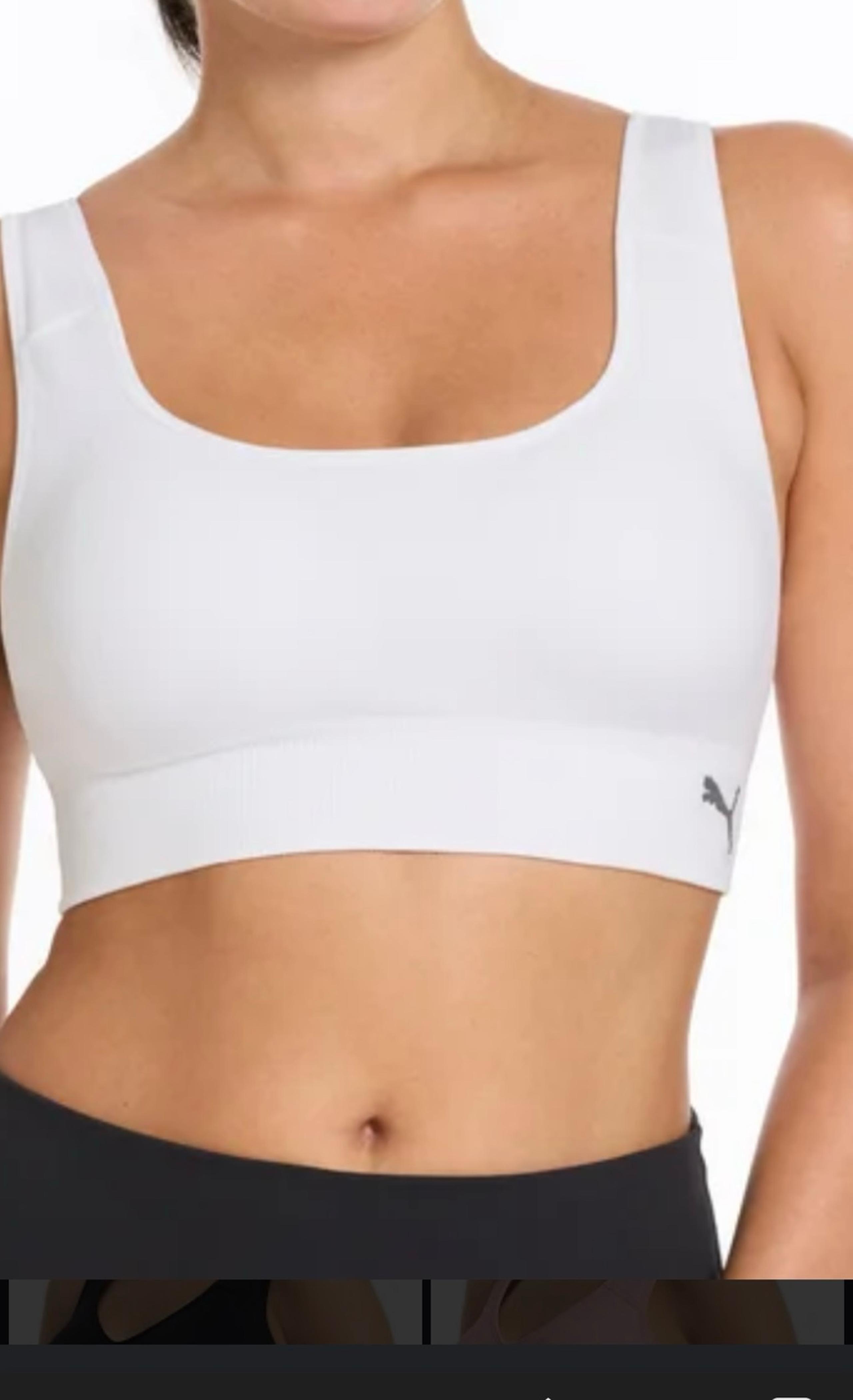 PUMA  (1)Women's Seamless Sports Bra, White, Large Nwot