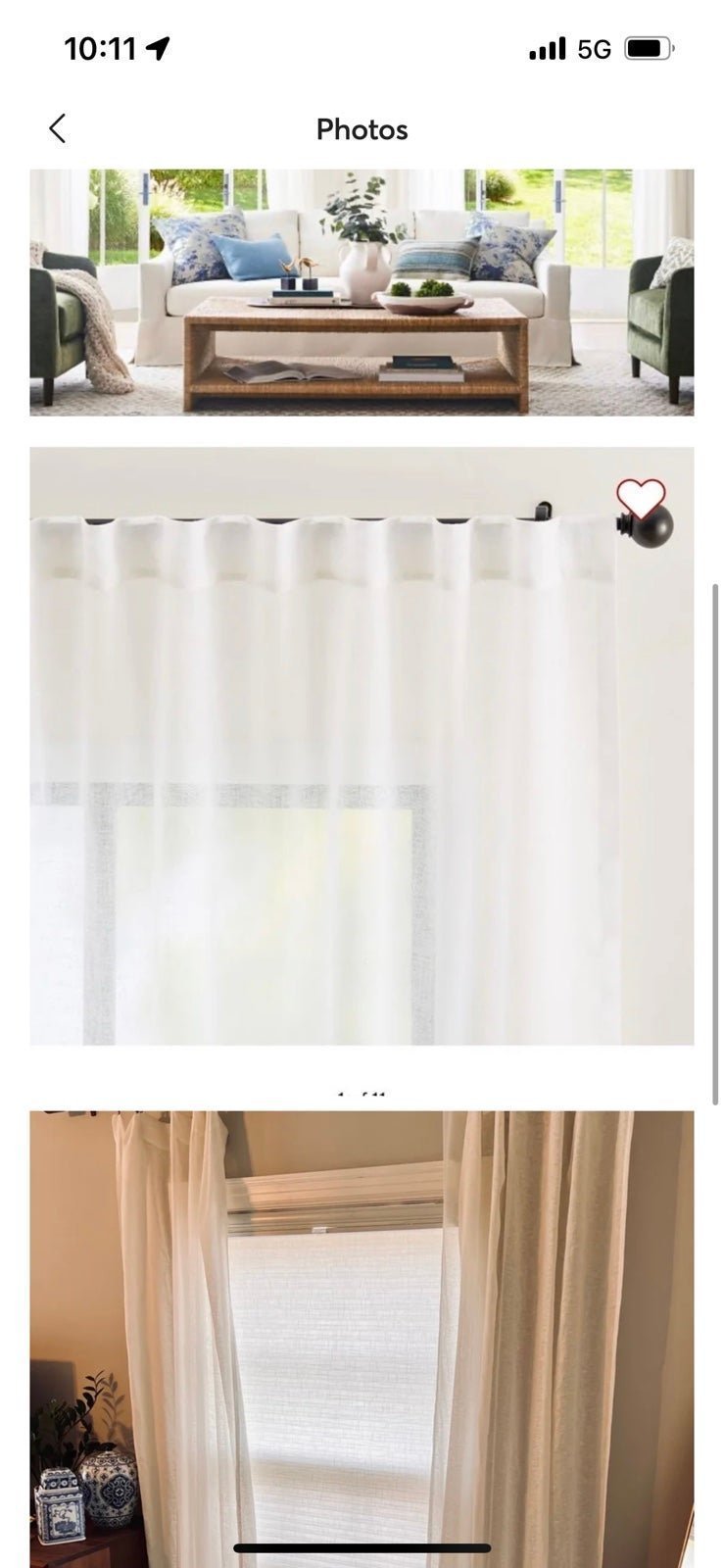 8 Pottery Barn Linen Panels - White