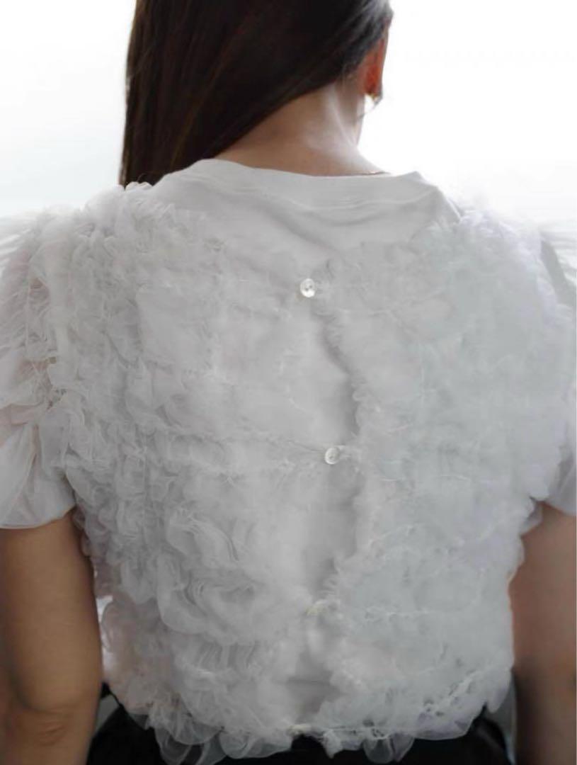 クラネ　TULLE VEST LAYERED TOPS CLANE TULLE VEST LAYERED TOPS