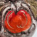 VTG Italian Pottery Glazed Ceramic Floral Planter Fruit & Leaf Design 4¼ Tall