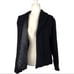 Eileen Fisher Black Wool Blend Boucle Minimalist Jacket Size Medium