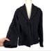 Eileen Fisher Black Wool Blend Boucle Minimalist Jacket Size Medium