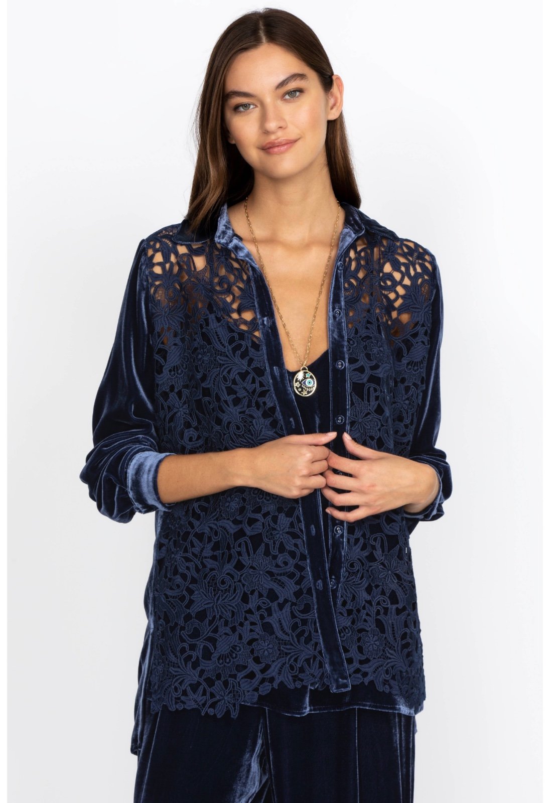 Johnny Was Flicka Button Down Shirt size S