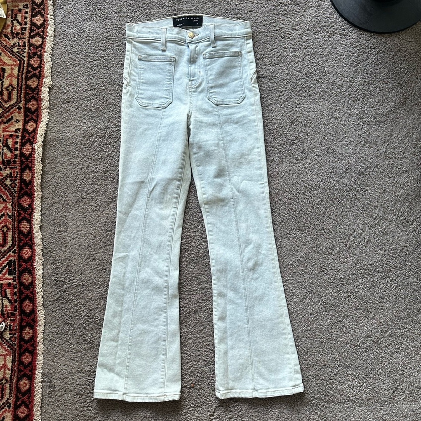 Veronica Beard Carson Ankle Flare High Rise Jeans