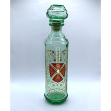 Vintage Green Glass Liquor Bottle Decanter Glass Cork 750ml European