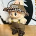 Popmart Labubu Doll 3 PCs Greenish Brown Outfit / Bucket Hat Overall Boots SET