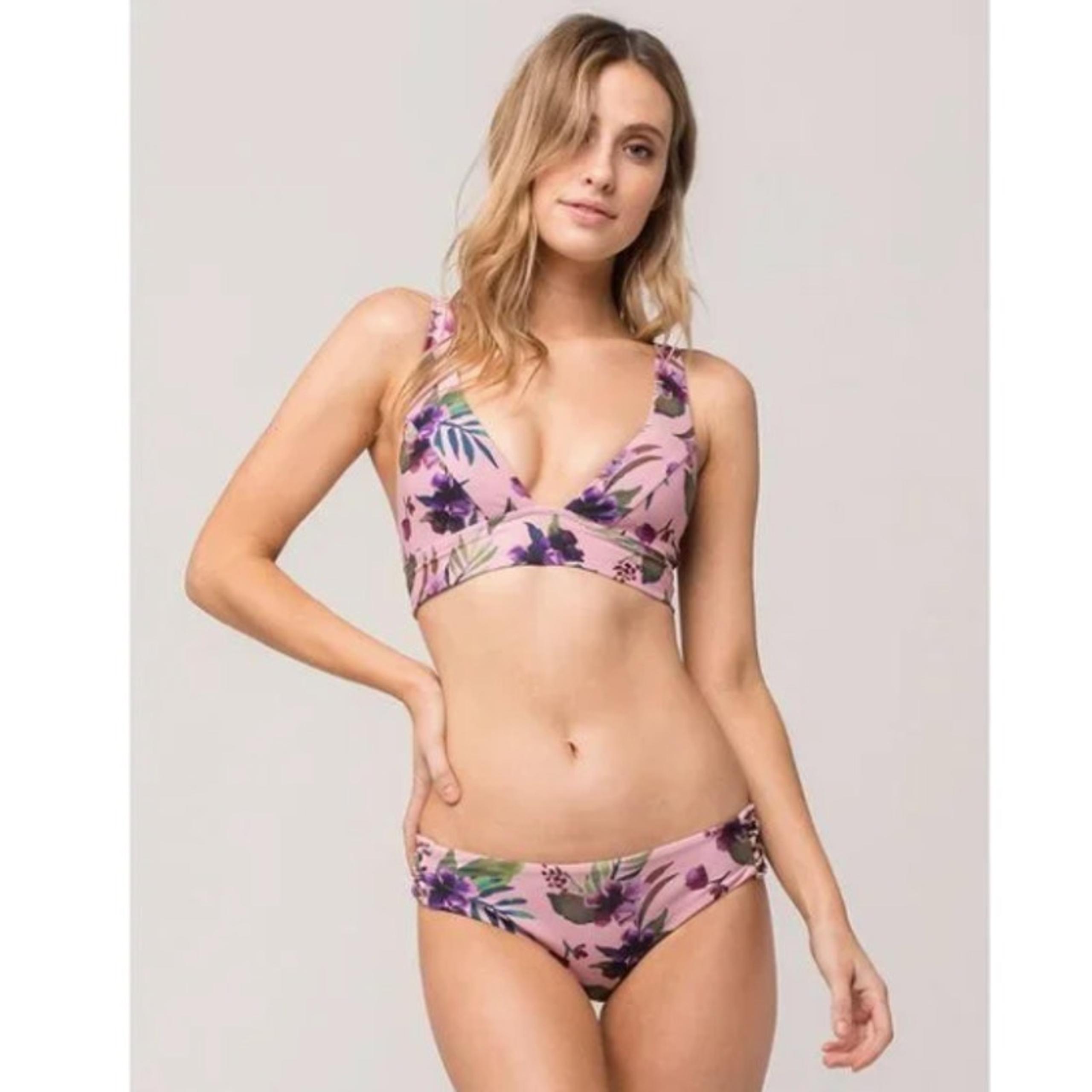 Tilly's Byrds of Paradise Demasia Bikini Top Bottom Set Medium NWT Pink Floral