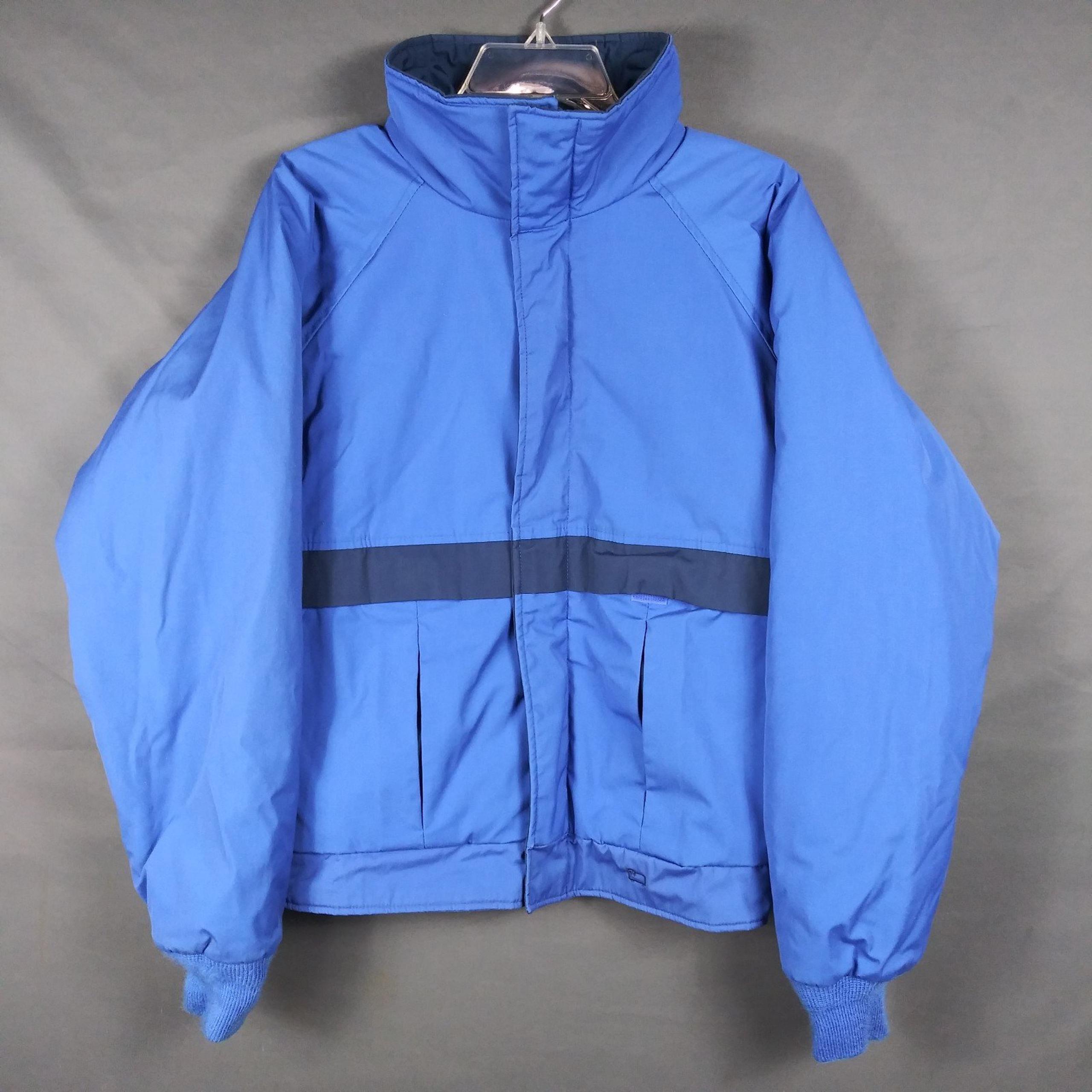 Vintage Woolrich Heavy Puffer Jacket Blue Made in USA Mens Size M