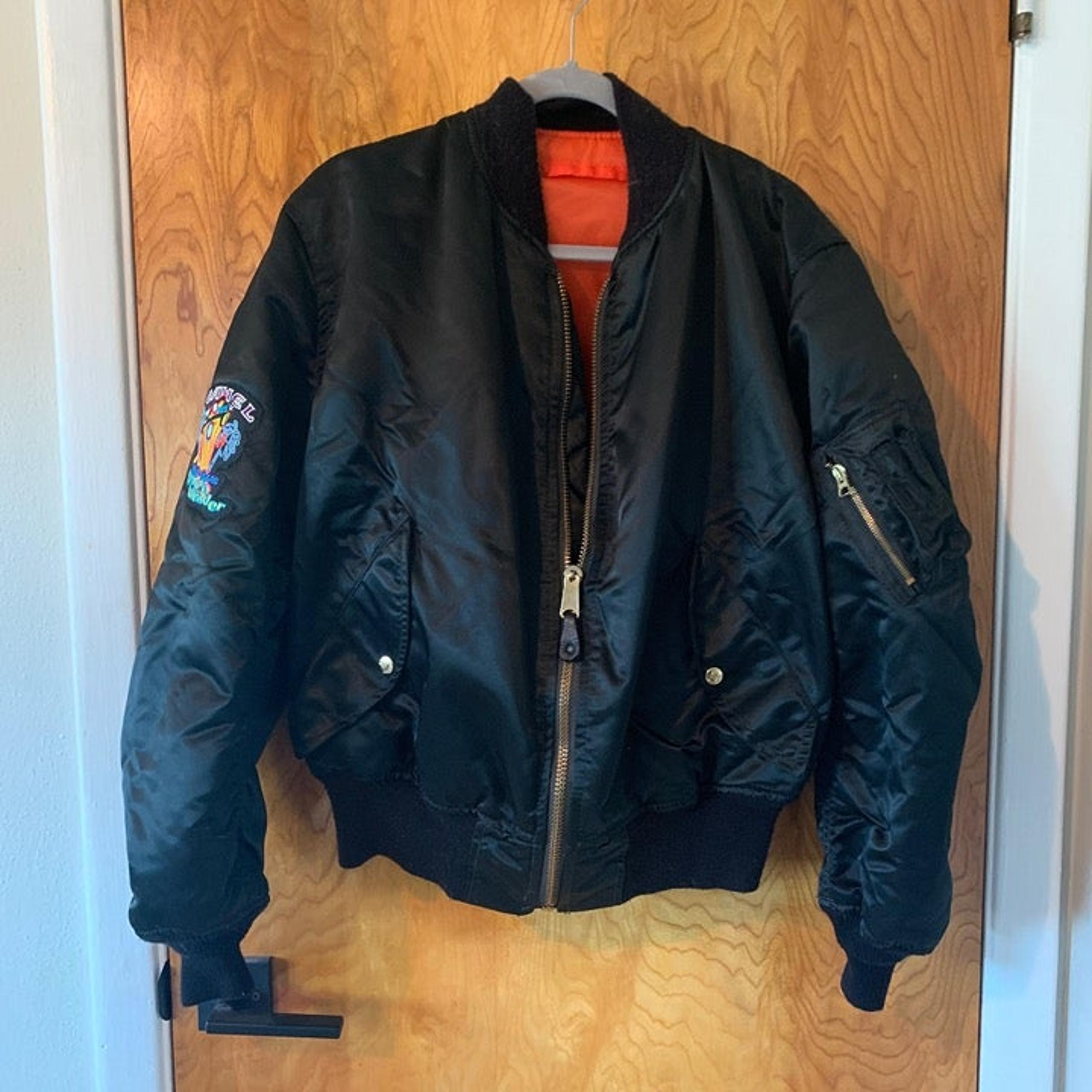 Vintage 90’s Camel Groove Blender MA-1 Bomber Jacket, Large Promotional