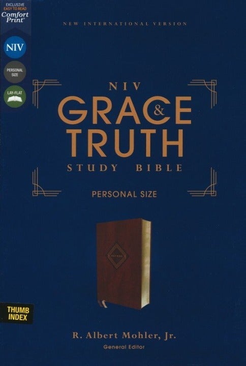 NIV Grace and Truth Personal-Size Study Bible, Comfort Print--soft leather-New
