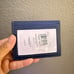Coach CAT70 Slim Id Card Case With Quilting IN denim/Silver/Denim