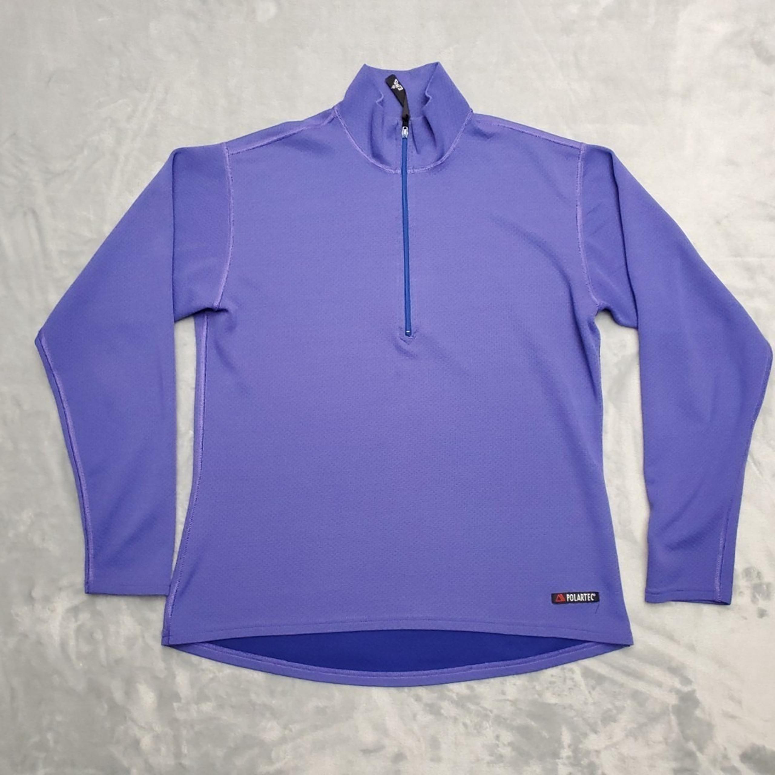 EMS Shirt Womens Small Purple Baselayer Polartech Performance Stretch 1/4 Zip