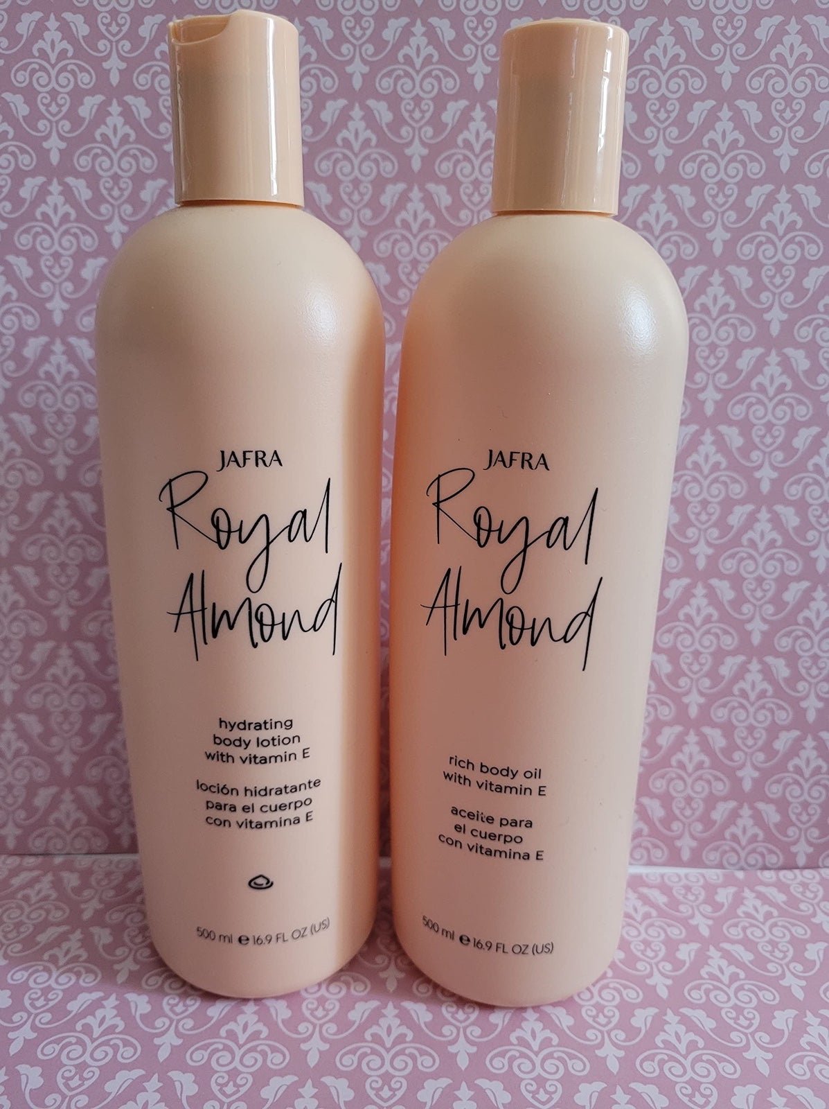 Jafra Royal Almond oil and lotion set