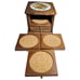 Goodwood Vintage Wood Cork Coasters Fruit Flowers 6 Coaster Set Mid Century