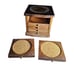 Goodwood Vintage Wood Cork Coasters Fruit Flowers 6 Coaster Set Mid Century