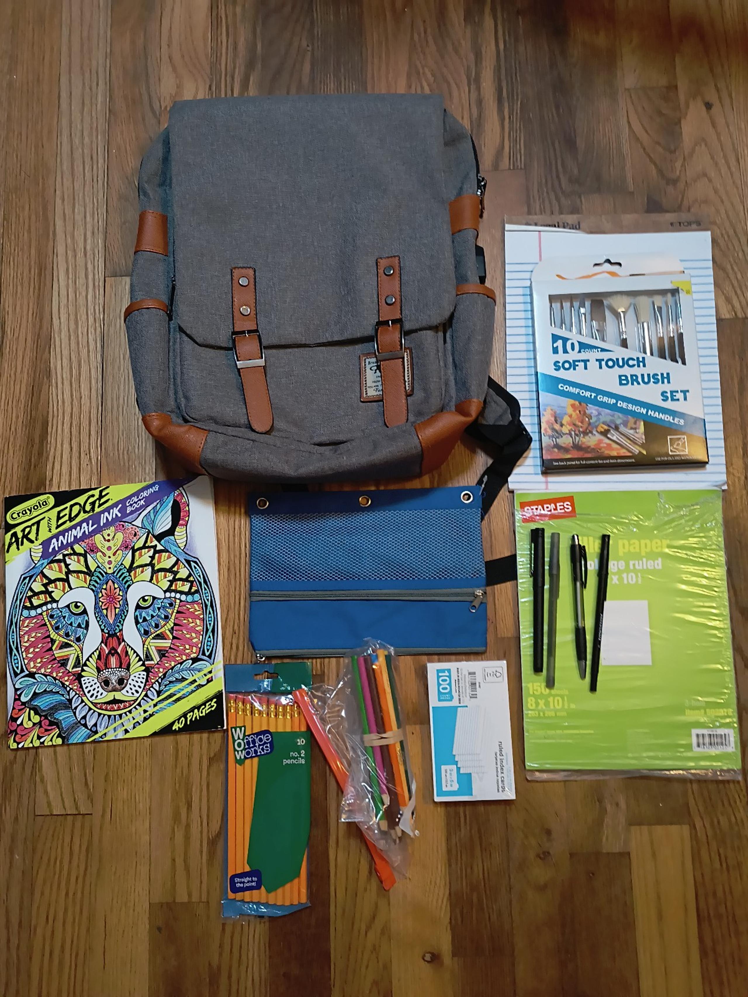 Backpack + Art & School Supply Bundle