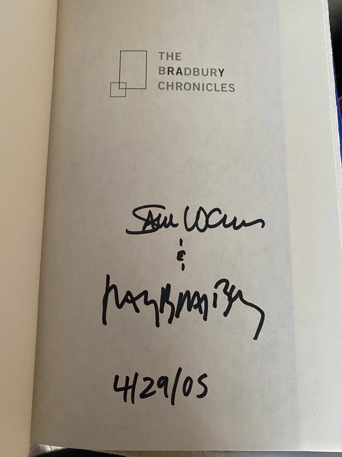 BRADBURY CHRONICLES SIGNED RAY & SAM